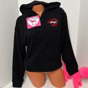 Victoria’s Secret PINK S Sherpa Logo Hoodie Gonzaga University Bulldogs